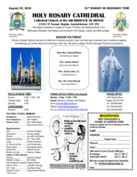 Holy Rosary Bulletin 2024-08-25