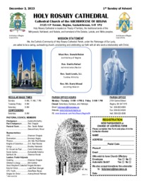 Holy Rosary Bulletin 2023-12-03