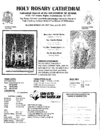 Holy Rosary Bulletin 2018-02-25