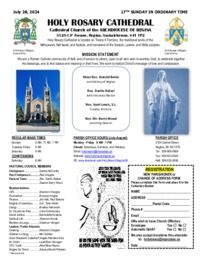 Holy Rosary Bulletin 2024-07-28