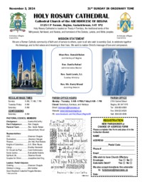 Holy Rosary Bulletin 2024-11-03