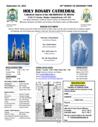 Holy Rosary Bulletin 2024-09-22