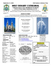 Holy Rosary Bulletin 2023-09-17